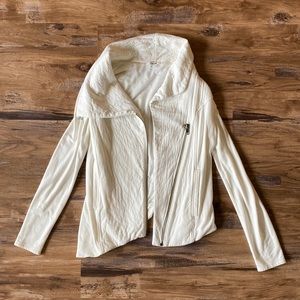 Helmut Lang white zip up cardigan size P